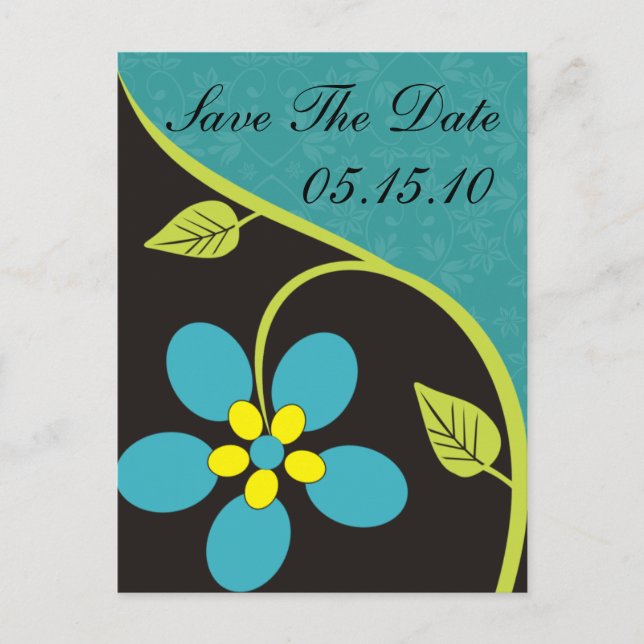 Cartões Postais Bella Flora Save The Date (Frente)