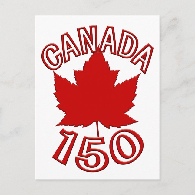 Cartões postais canadenses para Souvenir 150 (Frente)