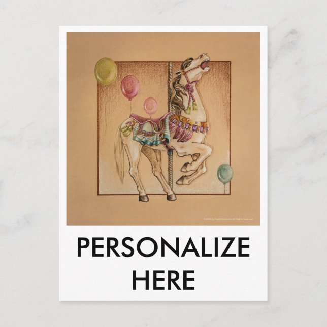 Cartões Postais - Cavalinhos de Pau Felizes (Frente)