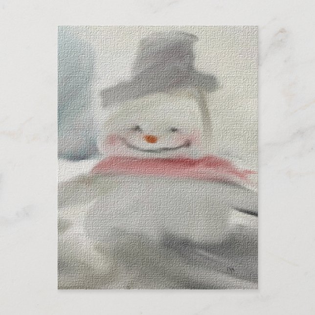 Cartões postais Chalk Snowman (Frente)