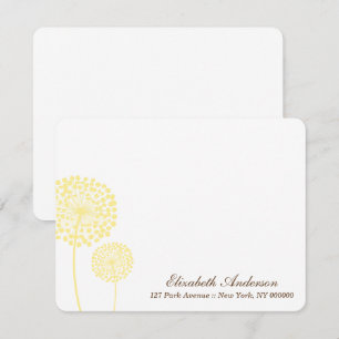 Cartões Postais Chatos de Dentes-de-Leão Amarelos