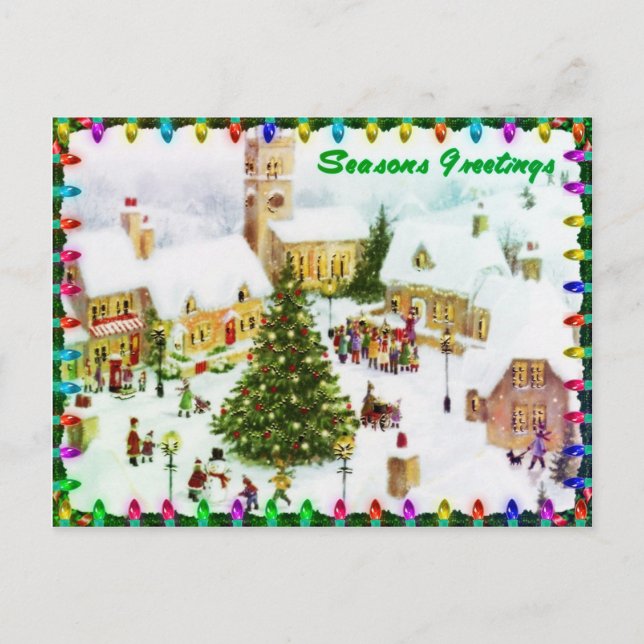 Cartões postais clássicos de saudação de Natal (Frente)