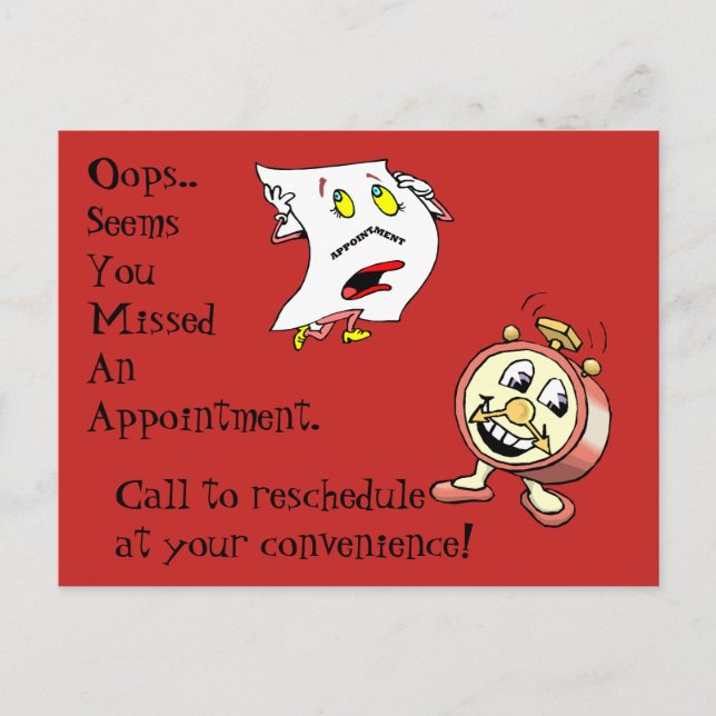 Cartões postais com aviso falhado de cliente (Frente)