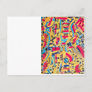 Cartões postais, com desenhos coloridos e abstrat