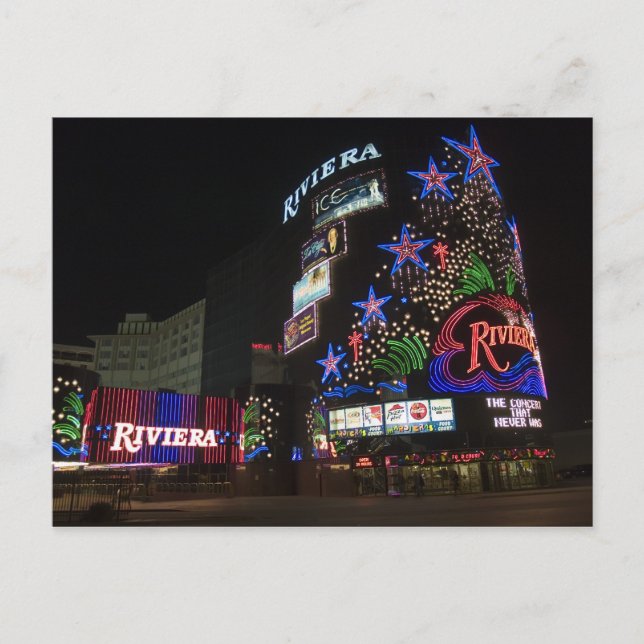 Cartões postais com dupla imagem Riviera Las Vegas (Frente)