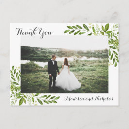 Cartões postais com folhas verdes russas