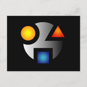 Cartões postais com logotipo criptográfico MI