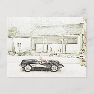 Cartões postais convertíveis Corvette 1957