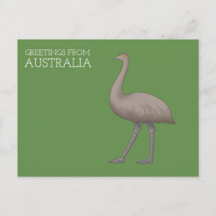 Cartões postais da Emu australiana