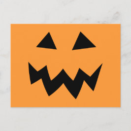 Cartões postais da festa Halloween | cara de abóbo