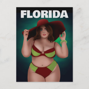 CARTÕES POSTAIS DA GAROTA BIKINI DA FLORIDA CURVY
