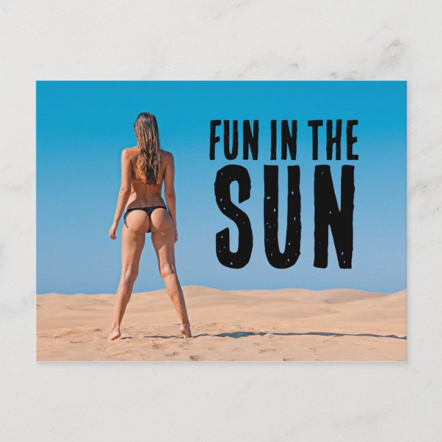 CARTÕES POSTAIS DA GAROTA BIKINI DA G-STRING (Frente)