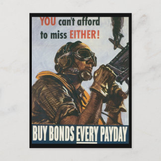 Cartões postais da Guerra Vintage, obrigações dos 