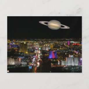 Cartões postais da Saturno e Las Vegas Strip