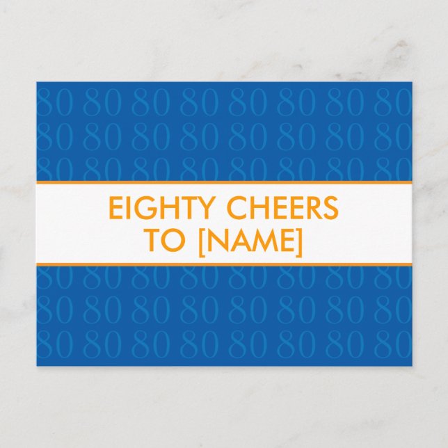 Cartões postais de aniversário de 80 feliz - Saúde (Frente)