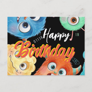 cartões postais de aniversário monsters inc
