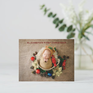 Cartões postais de Ano Novo com uma fotografia do