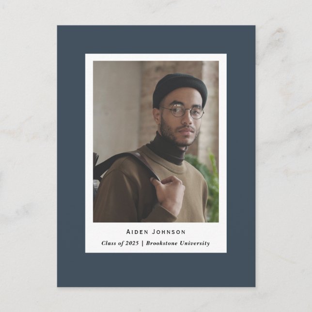 Cartões Postais de Anúncio de Formatura com Foto S (Frente)