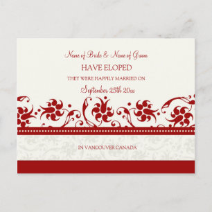 Cartões-postais de Anúncio de Fuga Romântica com F