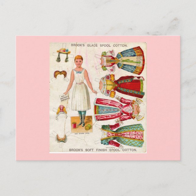 Cartões postais de boneca de papel (Frente)