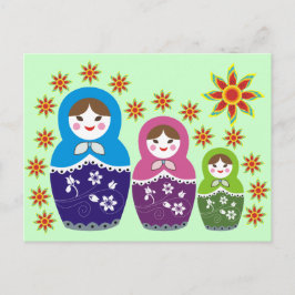 Cartões postais de bonecas Matryoshka russas