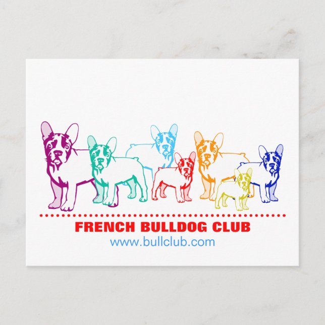 Cartões Postais de Bulldog Francês (Frente)