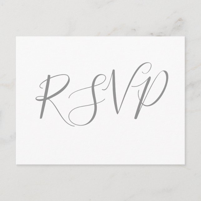 Cartões postais de casamento RSVP (Frente)
