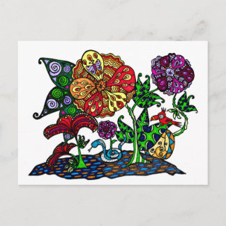 Cartões postais de cenas da selva