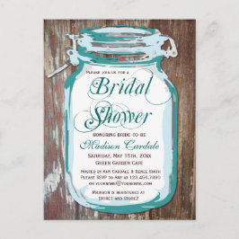 Cartões postais de Chá de panela Rústico de Mason 