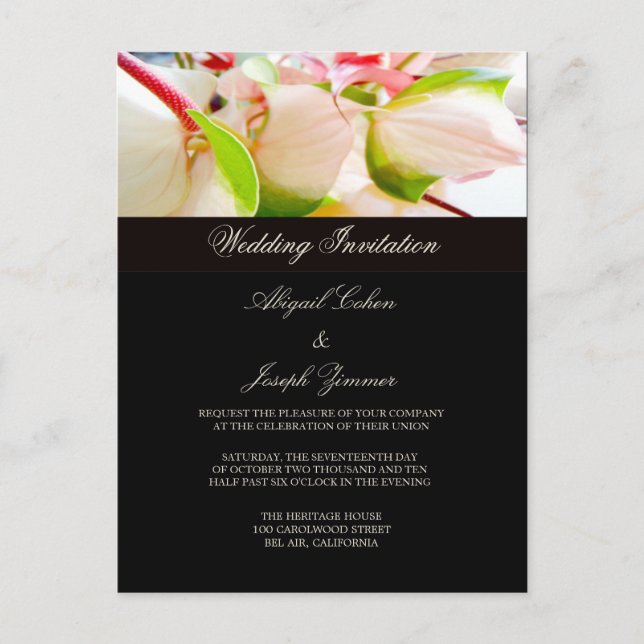 Cartões Postais de Convite de Casamento (Frente)