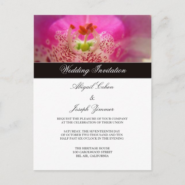 Cartões-postais de convite para casamento (Frente)