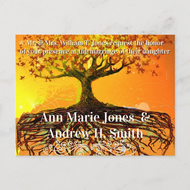 Cartões-postais de convite para casamentos baratos (Frente)