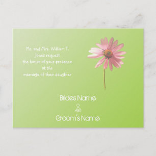 Cartões-postais de convite para casamentos baratos