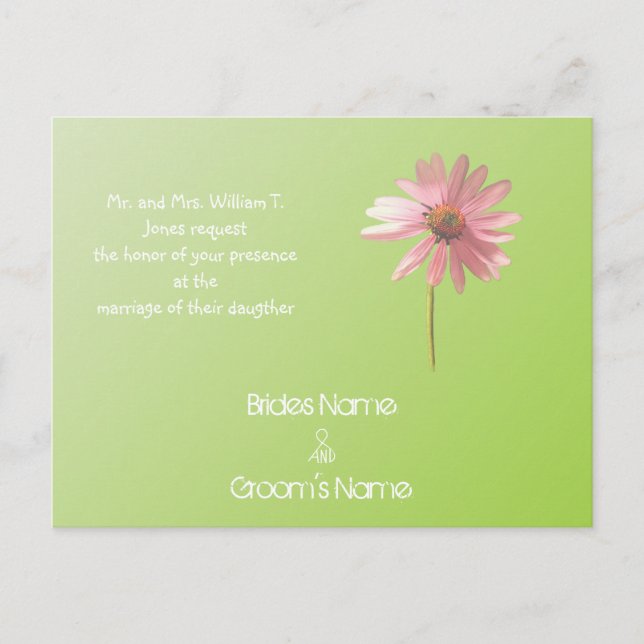 Cartões-postais de convite para casamentos baratos (Frente)