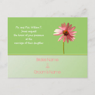 Cartões-postais de convite para casamentos baratos