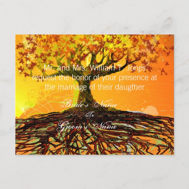 Cartões-postais de convite para casamentos baratos (Frente)