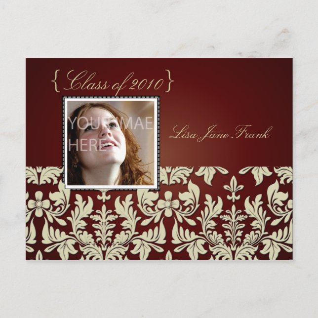 Cartões postais de convite para festas de formatur (Frente)