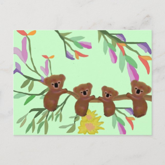Cartões postais de diversão do Koala Bear (Frente)
