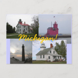 Cartões postais de Faróis do Lago Michigan