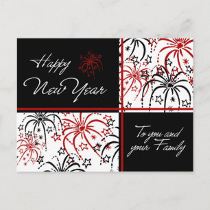 Cartões postais de Feliz ano novo Fireworks