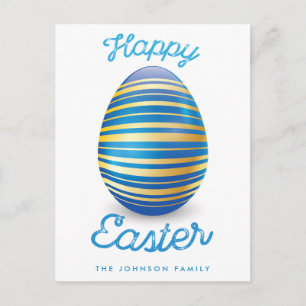 Cartões postais de felz pascoa com ovo de Páscoa a