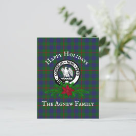 Cartões postais de férias Clan Agnew Crest & Tarta