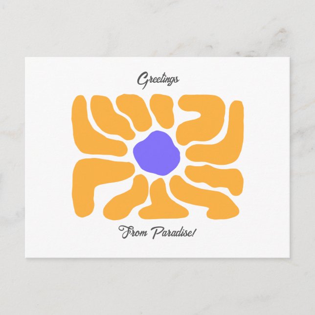 Cartões postais de férias de Abstrato simples (Frente)