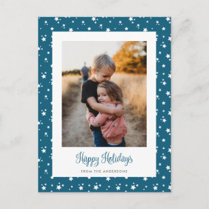 Cartões postais de férias de estrelas azuis