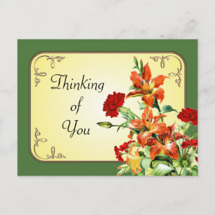 Cartões postais de flores florais PERSONALIZÁVEIS