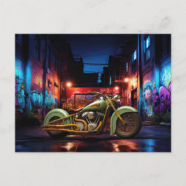Cartões postais de Grafite de motocicleta Vintage