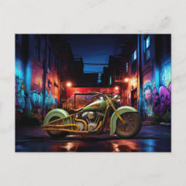 Cartões postais de Grafite de motocicleta Vintage