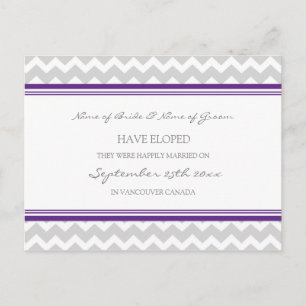 Cartões postais de lançamento da Elopement Cinza r