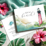 Cartões-postais de lutador Convite para o Partido<br><div class="desc">Bem-vindos seus entes queridos à sua nova casa com nossos Convites de festas de Aquecimento Doméstico, com cartões postais do farol Júpiter Flórida e designs exclusivos de Victoria Grigaliunas do Do Diga A Belle. Estes convites capturam a beleza de Júpiter, na Flórida, com um belo trabalho de arte de aquarela...</div>