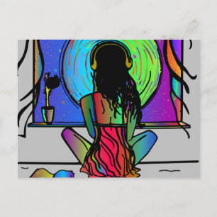 CARTÕES POSTAIS DE MENINA BOHO